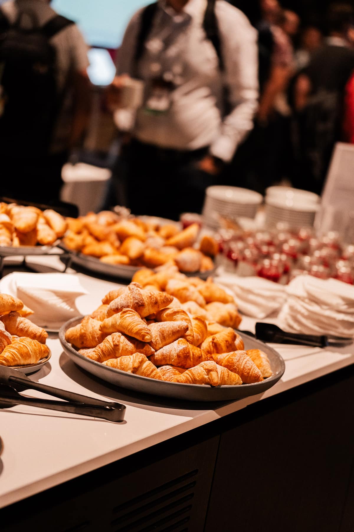 Pastries served during the morning break