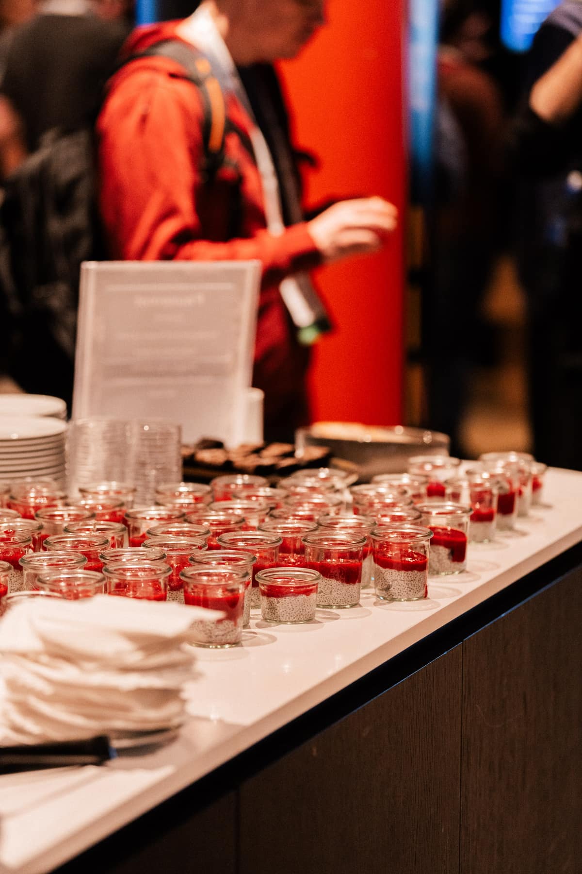 Desserts served in the break area